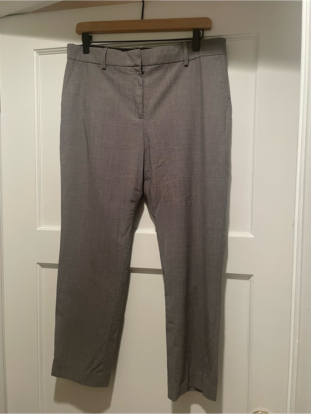 Theory Gray Slim Straight Dress Trousers